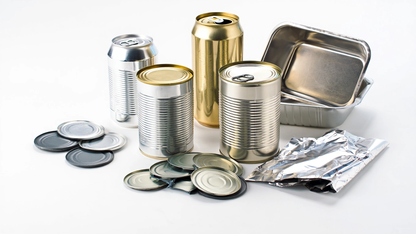 Metal products cans that can be recycled